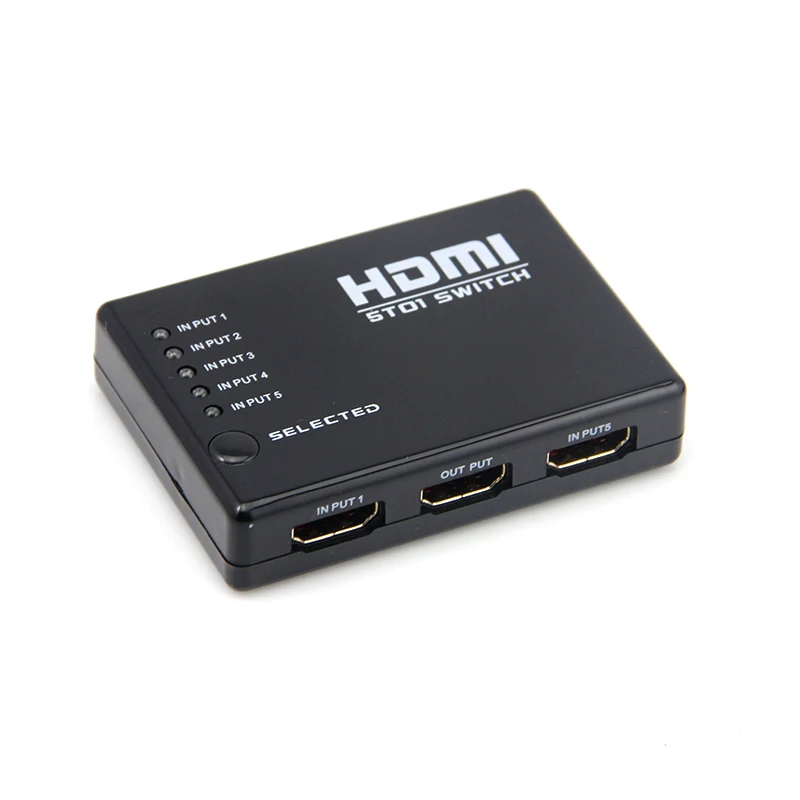 Разветвитель выхода 5 в 1 портов 1080P переключатель HDMI с ИК пультом дистанционного