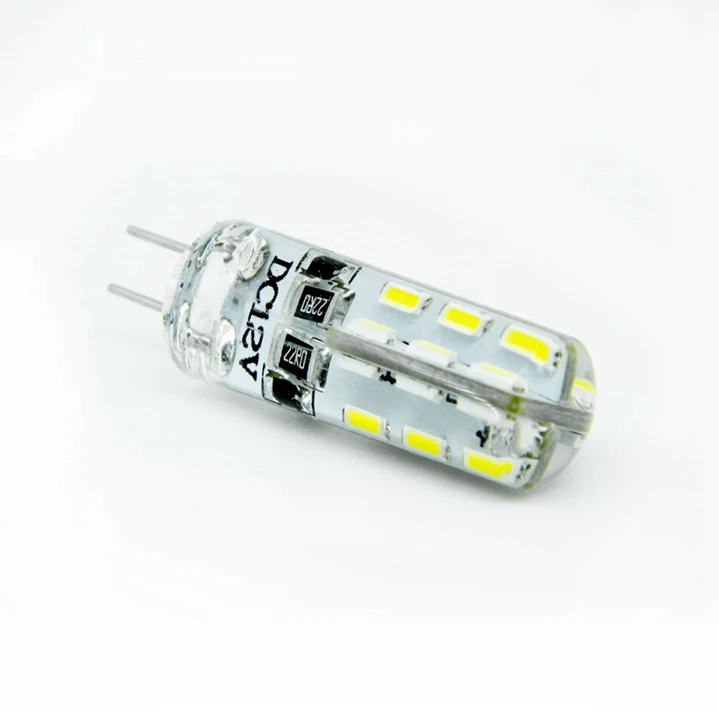 G4 Светодиодная лампа 3014 SMD 24 светодиодных DC 12 В 3 ватт теплый белый 3000 К-3500 К белый 5500 К-6000 К затемнения лампы упаковка из 10