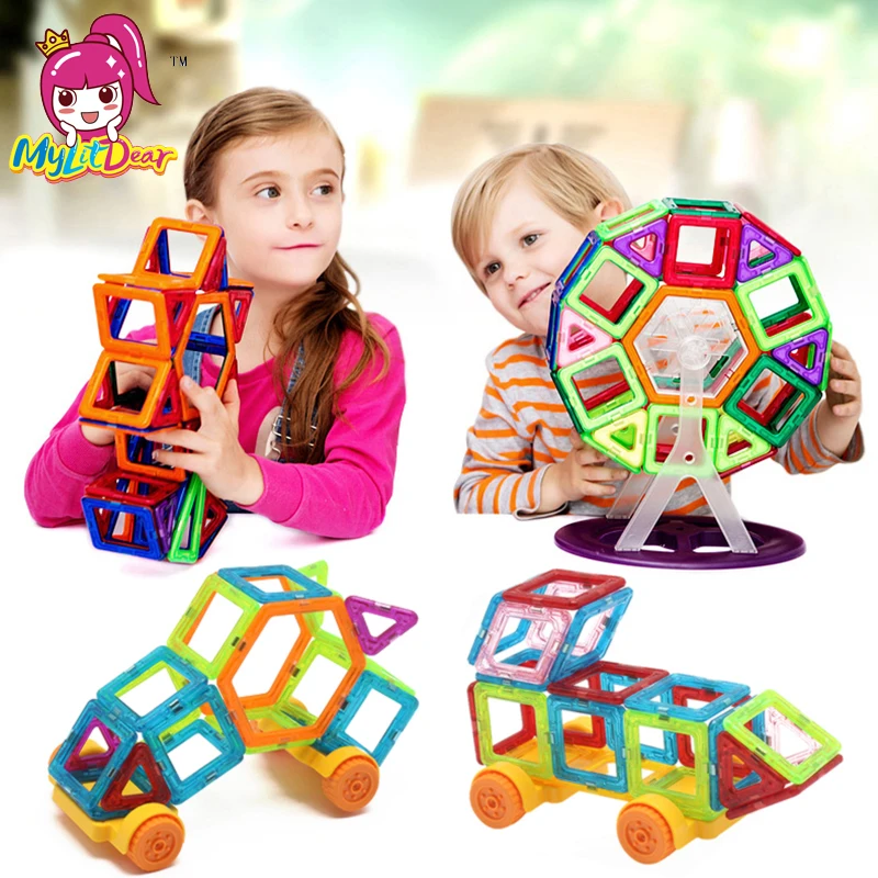 76pcs Magnetic Blocks Technic Plastic Building Blocks Enlighten Blocks Toys