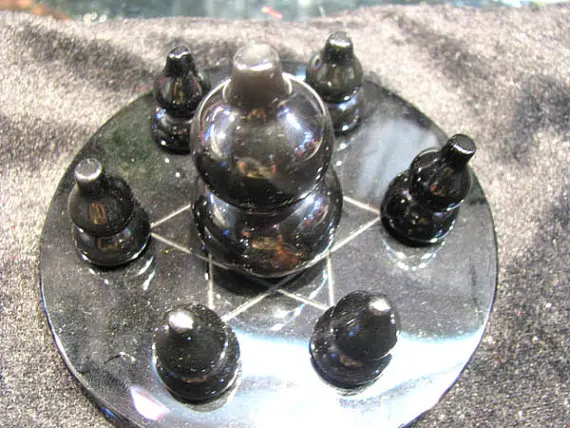 

20-60mm 8sets natural Obsidian Sphere crystal round ball bottle carved rainbow obsidian gemstone +obsidian disc