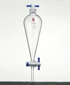 

F479050 Funnel, Separatory, TEFLON stopcock, Capacity:100ml, Joints:19/22, PTFE stopcock:2mm, Stopper:PTFE