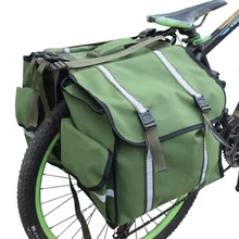 Открытый Горный Дорожный велосипед сумки водонепроницаемый холст Велоспорт двухсторонняя задняя стойка хвост седельная корзина пакет Перевозчик зеленый цвет