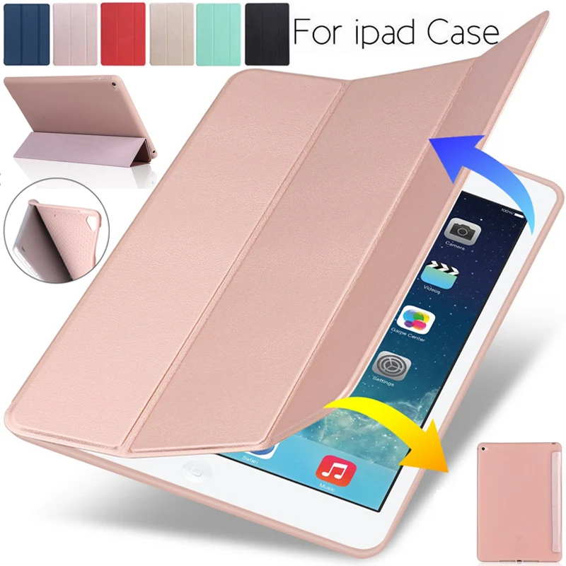 Для iPad Air 2 Чехол Мягкий силиконовый кожаный чехол для 6 крышка 9 7 дюйма смарт сна