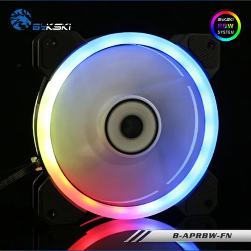 Bykski B-APRGB-FN, B-APRBW-FN Halo fan Symphony RGB, RBW 12 см 5 в 12 В светодиодный светильник меняющий цвет вентилятор водяного охлаждения компьютера Colin - Цвет лезвия: RBW