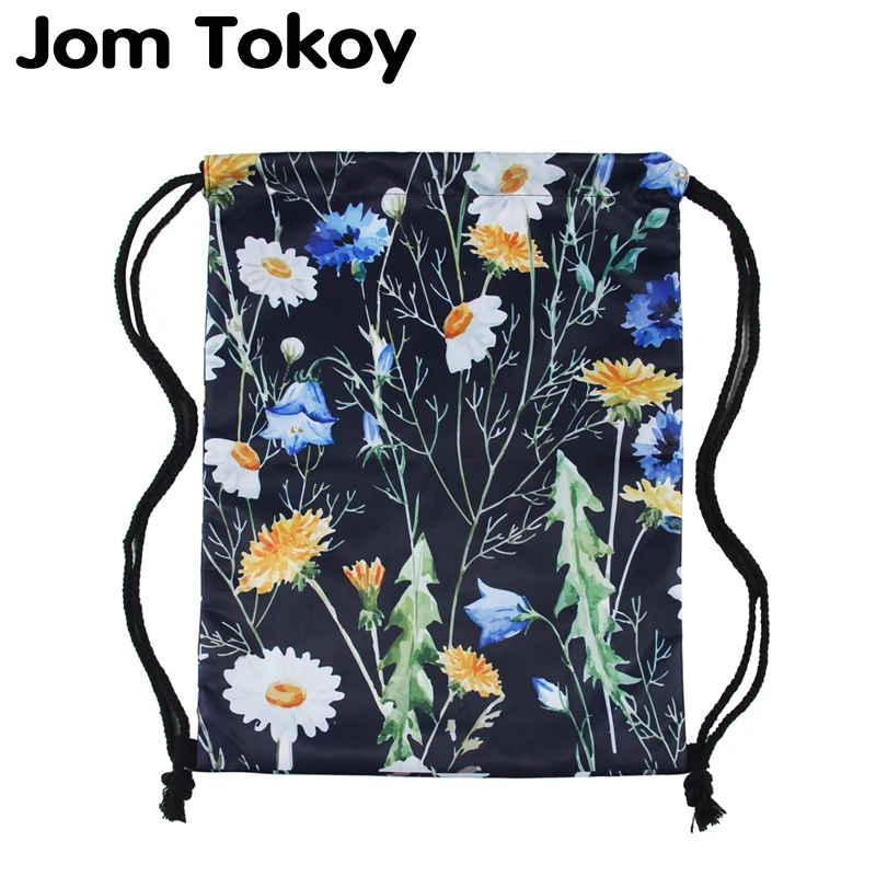 Jom Tokoy 3D Printing Drawstring Pocket Waterproof Schoolbags Flowers Pattern Women Bag huismerk kopen in de aanbieding Jom Tokoy 3D Printing Drawstring Pocket Waterproof Schoolbags Flowers Pattern Women Bag huismerk kopen in de aanbieding