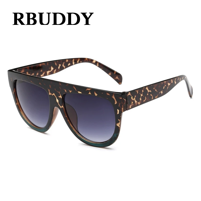 RBUDDY женские солнцезащитные очки lunette soleil femme с плоским верхом классические Супер брендовые Дизайнерские Большие женские CL оттенки солнцезащитные очки - Цвет линз: R6