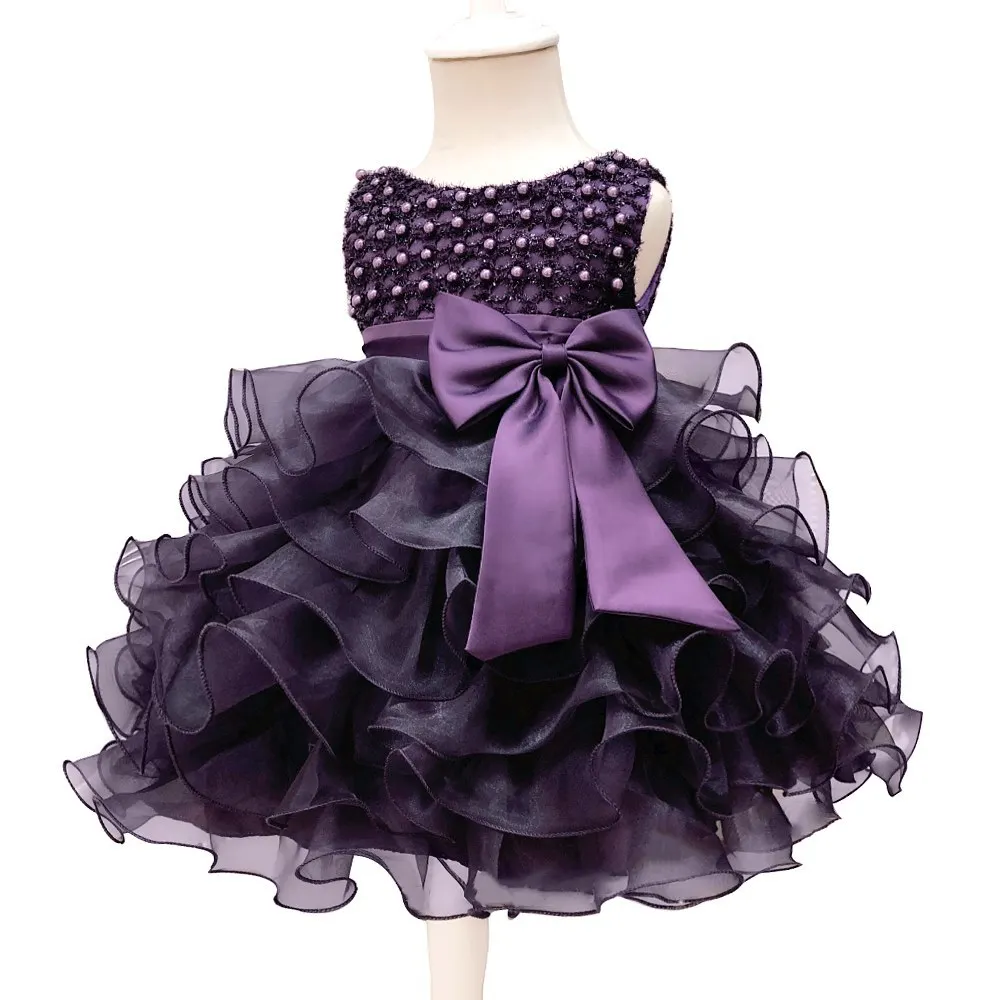 

6M 1 2 Year Baby Birthday Ruffle Organza Dress