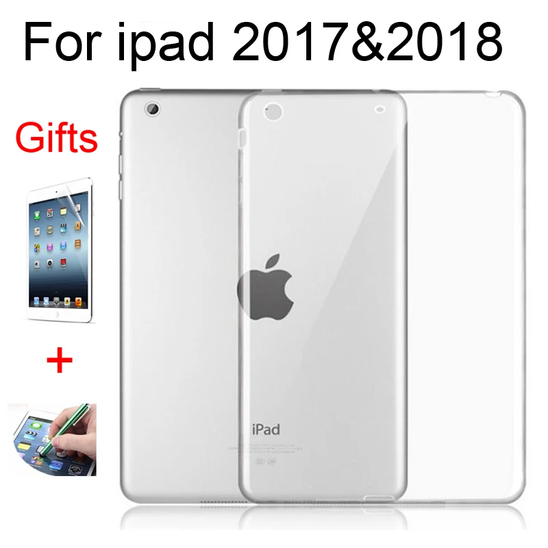 Для iPad 9 7 чехол 2017 A1822 A1823 тонкий прозрачный защитный силиконовый из ТПУ задняя
