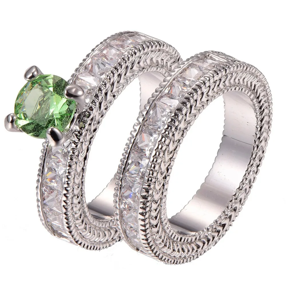 Free Shipping Peridot 925 sterling silver Engagement Wedding Ring Size 6 7 8 9 10 11 F1331 | Украшения и аксессуары