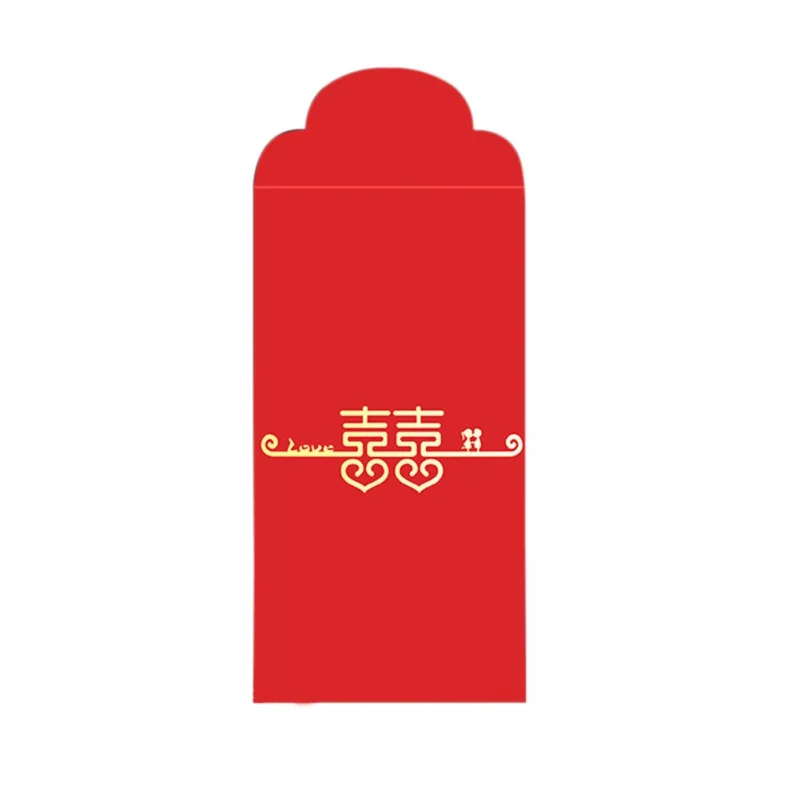Смешной китайский год слово узор красный карман для китайского Нового года слово счастливый позолоченный карман для детей конверты подарки 10 шт - Цвет: A7