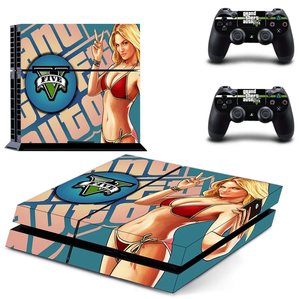 Grand Theft Auto V GTA5 PS4 наклейка на кожу Виниловая для Sony Playstation 4 консоль и 2 контроллера