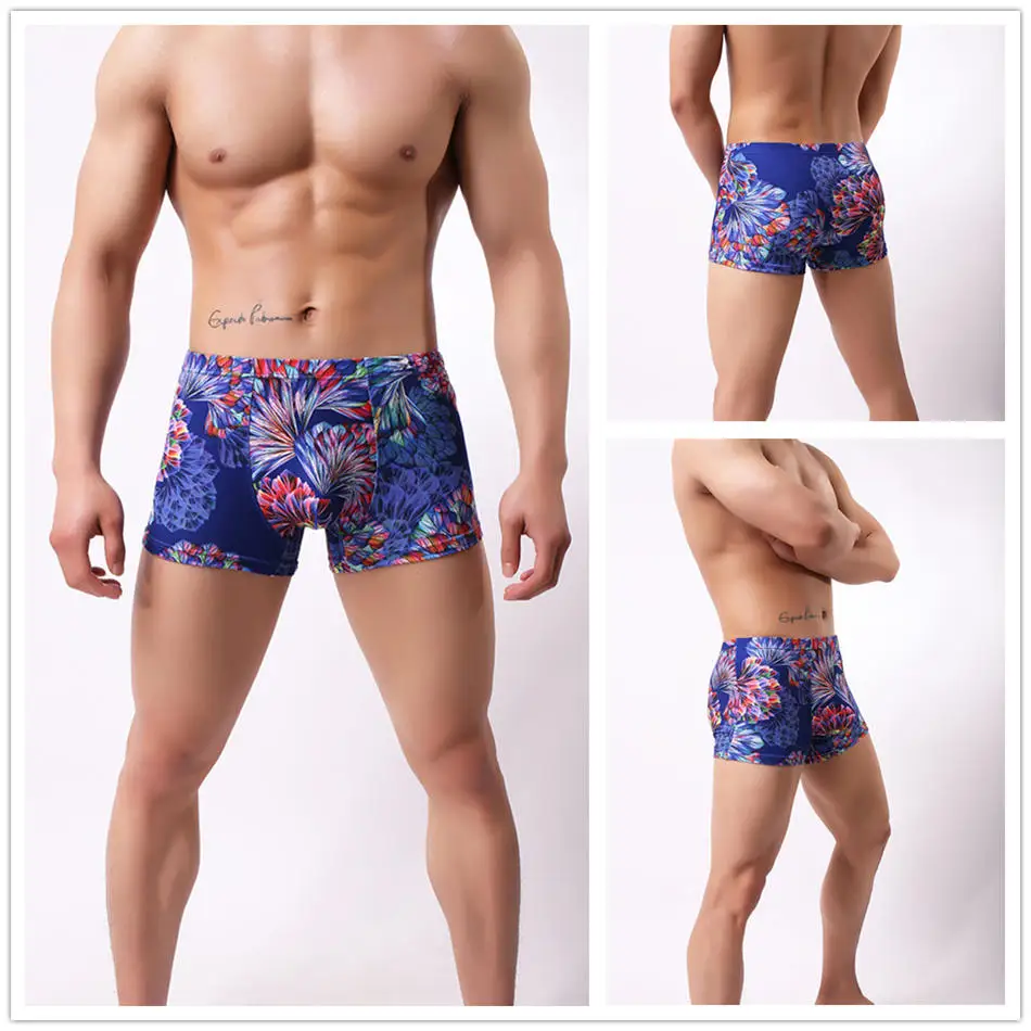 4 шт./лот, мужское нижнее белье, боксеры, мужские трусы Calzoncillo Hombre, шелковые трусы, мужские шорты, забавные мужские трусы