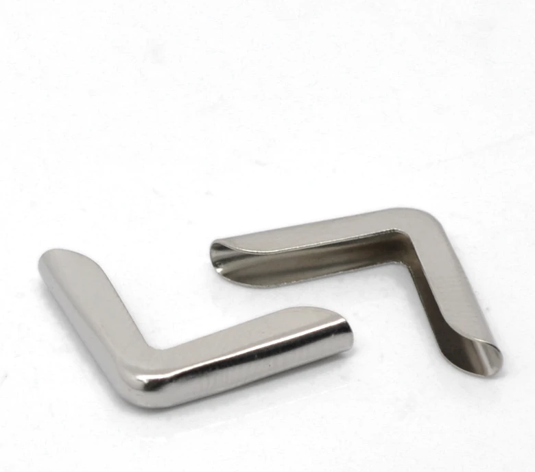 

Hot 200PCs Book Scrapbooking Album Menu Folder Corner Protectors Metal Corner For Photo Album DIY 15x21mm Silver Tone