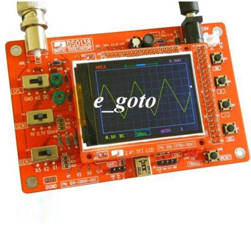 DSO138 2.4" TFT Digital Oscilloscope DIY Kit 1Msps With Probe Handheld