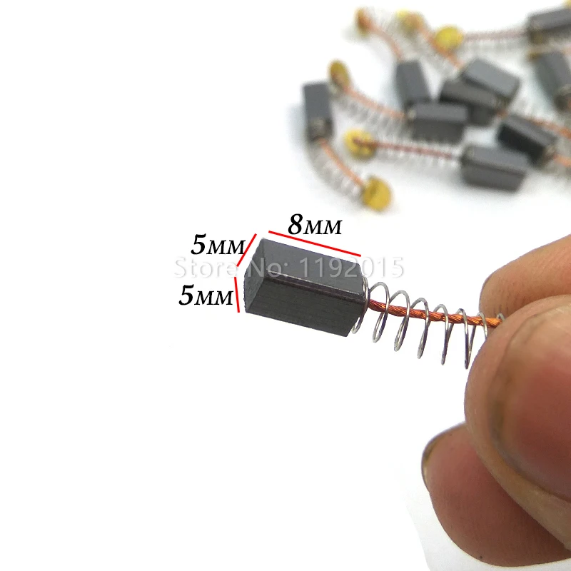 2 шт./Пара Мини дрель Замена для электрической мясорубки угольные щетки запасные части для электродвигателей Dremel роторный инструмент 5x5x8 мм