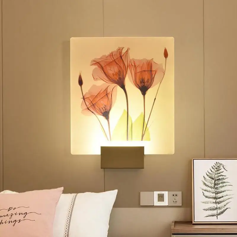 

Led Bedroom Bedside Wall Lamp Modern Acrylic Lights For Bathroom Loft Appliques Luminaires Murales Lighting