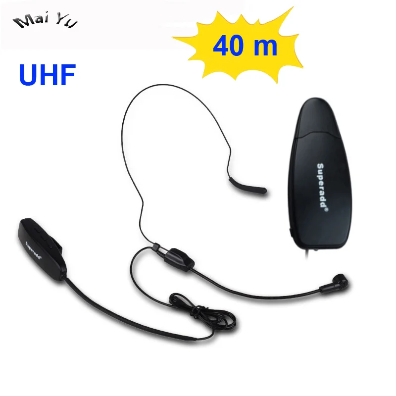 Pro 40m UHF Wireless Headset Microphone Teacher Headworn Microfone