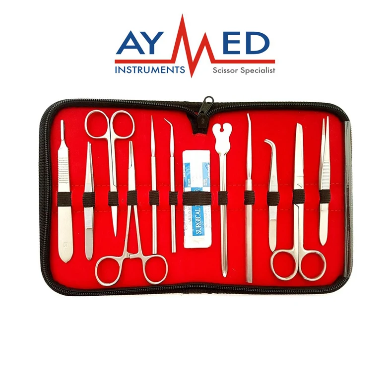 

surgical instruments -12 pieces / 5 sets of dissection instruments kit - lab medical kit student instruments