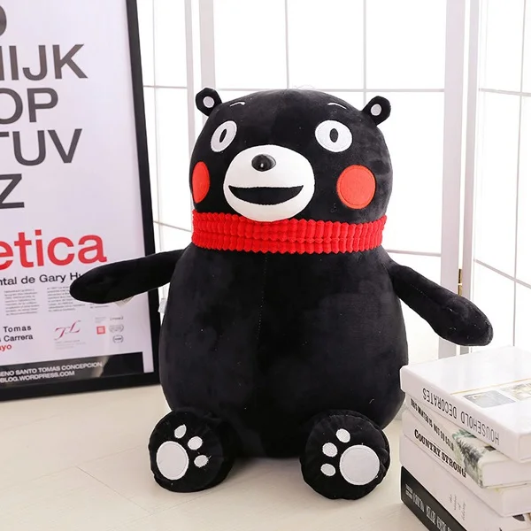 Кумамон персонаж Япония Медведь плюшевая игрушка детский подарок милая мягкая подушка кукла в Xiongben графство для детей/ребенок/взрослые подарки - Цвет: Black