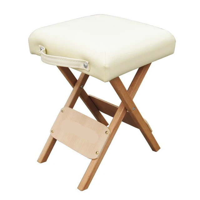 Foldable Wooden Simple Stool Portable Cosmetology Seat Household Foldable Wooden Simple Stool Portable Cosmetology Seat Household Soft Small Chair Outdoor Camping Fixed Technician