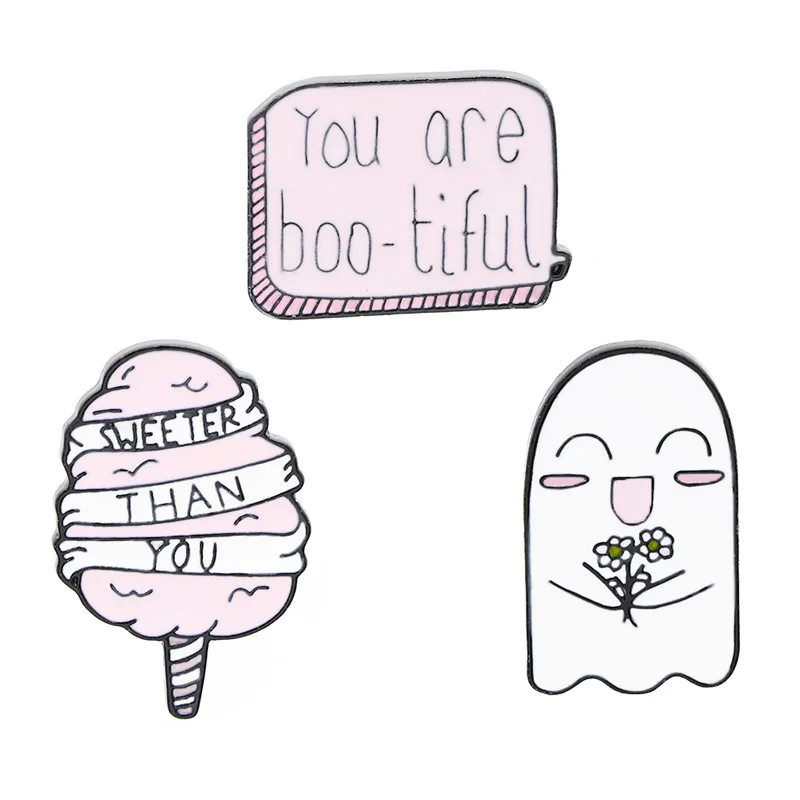 You are bootiful ice Cream Ghost эмалированная булавка с рисунком розовые Броши Симпатичные