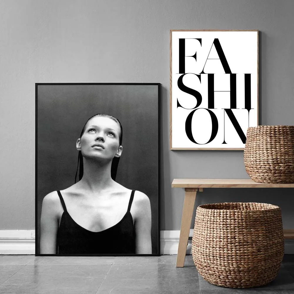 Fashion Quote Poster Black And White Woman Canvas Painting Posters