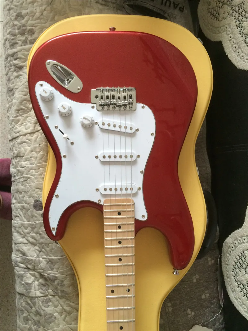 

Free shipping 2016  electric guitar/Metal red color electric guitar/guitar in china