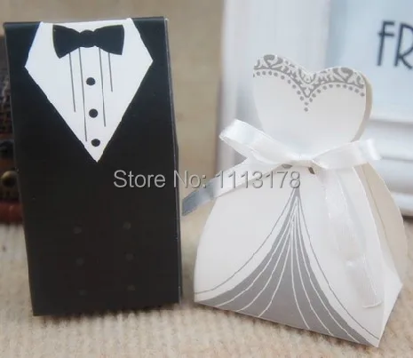 Free Shipping 100pcs 50pairs Bride Groom Wedding Favor Bo Party Free Shipping 100pcs 50pairs Bride Groom Wedding Favor Bo Party Gift Candy Cookie Box