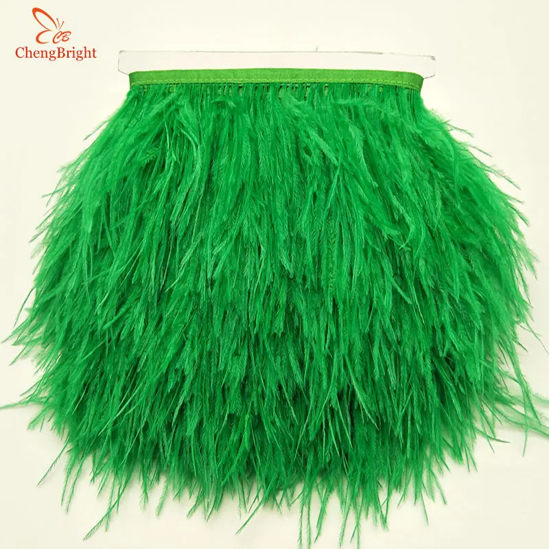 ChengBright высокое качество 5 ярдов натуральный страусиное перо отделка Лента с бахромой Украшение платье/одежда аксессуар перо лента