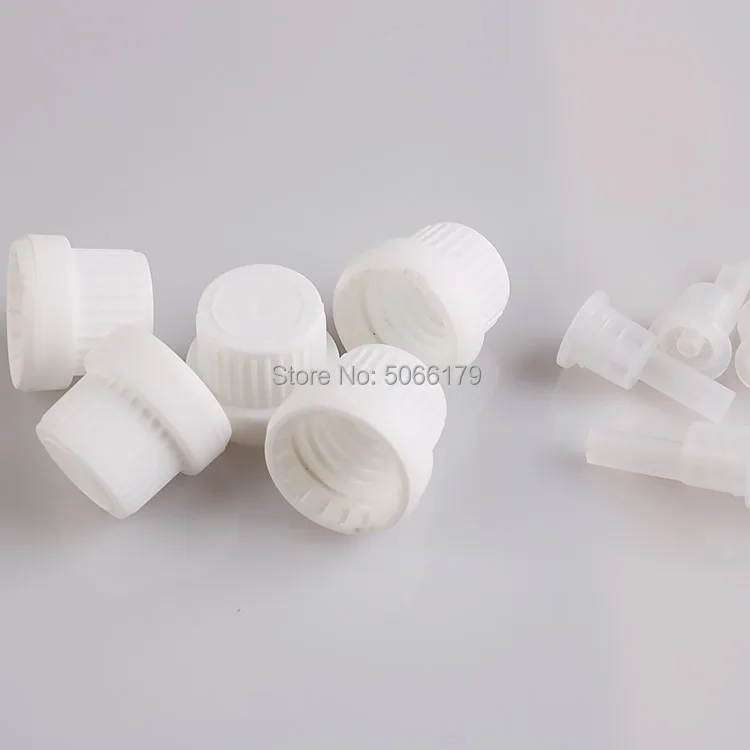 18mm Plastic Cap with Drop Plug for Essential Oil Bottle, Screw Tamper Evident Cap for 5ml/10ml/15ml/20ml/30ml/50ml/100ml