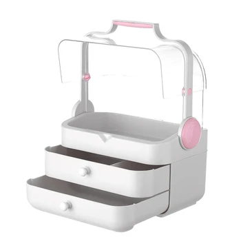 

Bathroom Makeup Organizer Cosmetic Lipstick Jewelry Makeup Storage Box Container Drawer Makeup Casket Table Desktop Sundry Case
