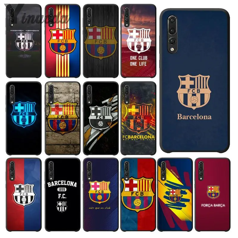 

Yinuoda FC Barcelona Smart Cover Black Soft Shell Phone Case for Huawei Mate10 Lite P20 Pro P10 Plus Honor 9 10 Mobile Cover