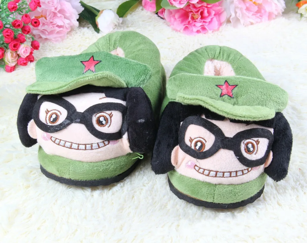 

Anime Fruit Cartoon Character Cosplay Unisex Slippers Winter Home Plush Slippers for Women Men Cute Warm Adult Glasses Slipper