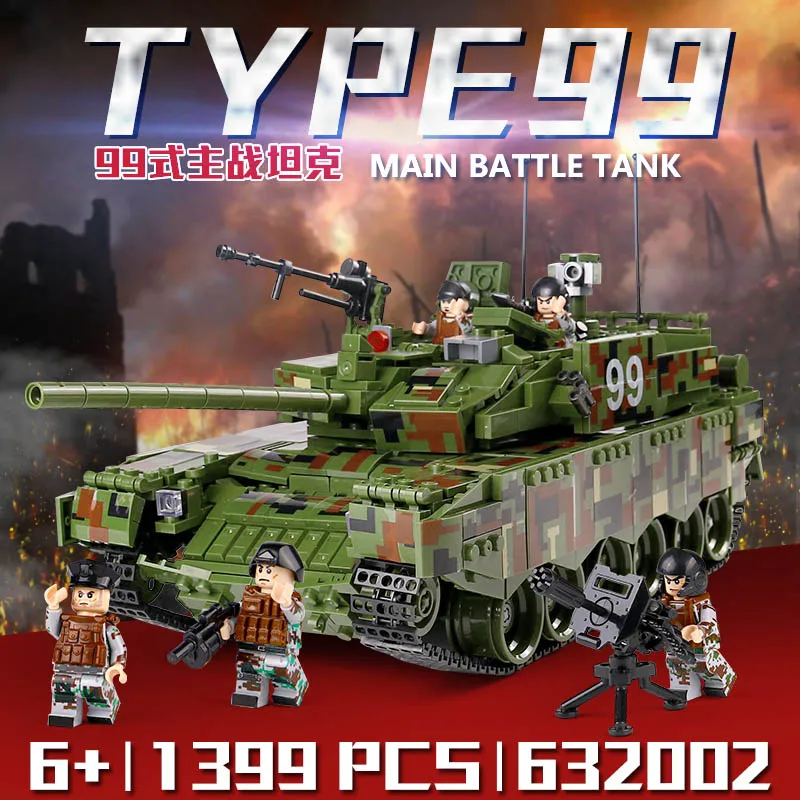 

Panlos 632002 Military Tank The Type 99 Main Battle Tank Building Blocks Bricks Tanks Model Enlighten Kid Toys Christmas Gifts