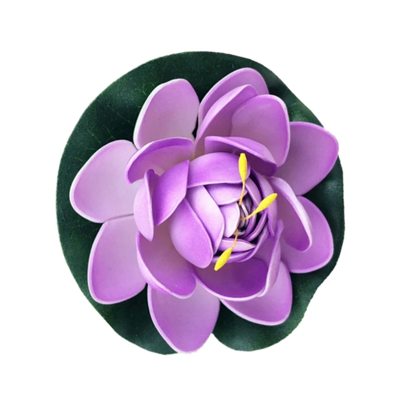Искусственный Поддельный Лотос водяная Лилия плавающий цветок сад бассейн растение орнамент садовые скульптуры украшение дома - Цвет: Diameter 11cm