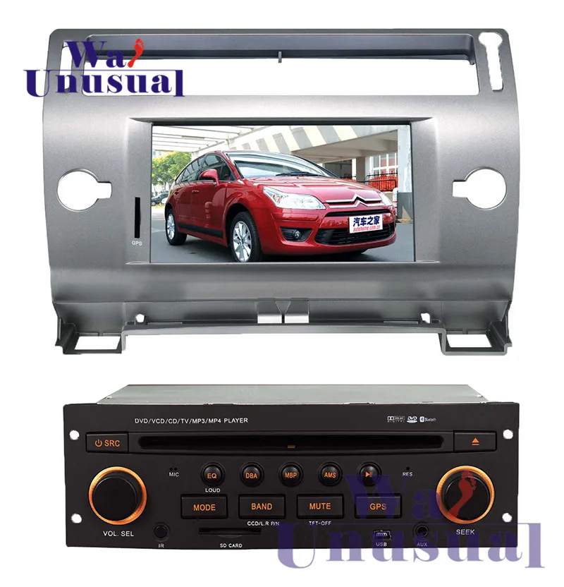 

WANUSUAL 7" Professional Wince Car Entertainment System Radio DVD Player For Citroen C4 Auto GPS Navigation with 8GB Free Maps