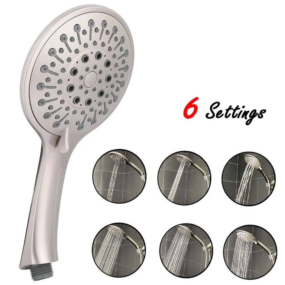 

6 Settings MuIti Function ABS Brushed Nickel Handheld Shower Massage Shower Head