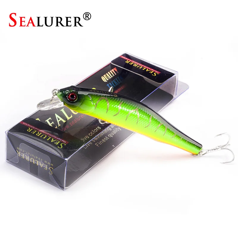 SEALURER محاصر الصيد السحر أسماك عالية الجودة معالجة 100 مللي متر 11.7g Wobblers Crankbait مع 6 # السنانير 3D عيون SEALURER محاصر الصيد السحر أسماك عالية الجودة معالجة 100 مللي متر 11.7g Wobblers Crankbait مع 6 # السنانير 3D عيون
