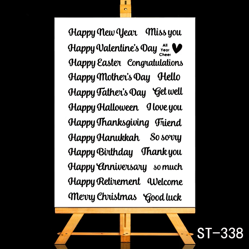 

ZhuoAng Happy every day Transparent and Clear Stamp DIY Scrapbooking Album Card Making DIY Decoration Making