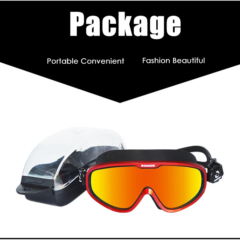 Новые противотуманные УФ очки с большой оправой для мужчин и женщин, очки для плавания для взрослых, спортивные Водонепроницаемые силиконовые очки для дайвинга, очки для плавания, очки для плавания