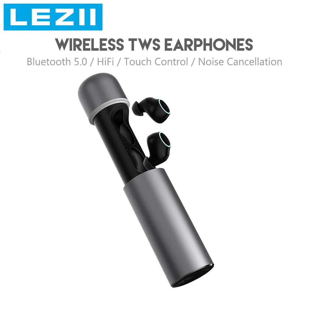 

Original LEZII TWS Wireless Earphones Bluetooth 5.0 In-ear Mini Earbuds IPX5 Waterproof with Mic Microphones Touch Control