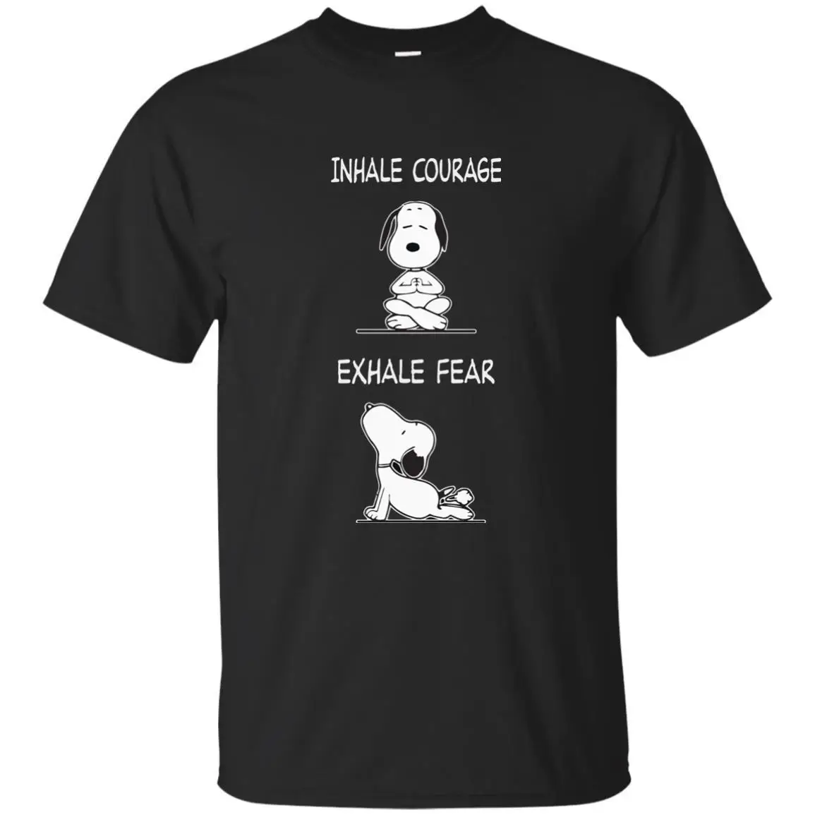 

New Peanuts Dog Charlie Brown Funny Yoga Men's T-shirt Size S-2XL Cartoon t shirt men Unisex New Fashion tshirt Loose Size top