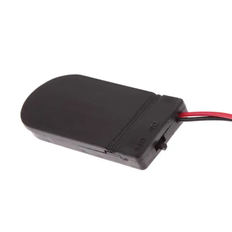 Высокое качество 10 шт. черный DIY CR2032 3 В Кнопка монета батарея держатель чехол для