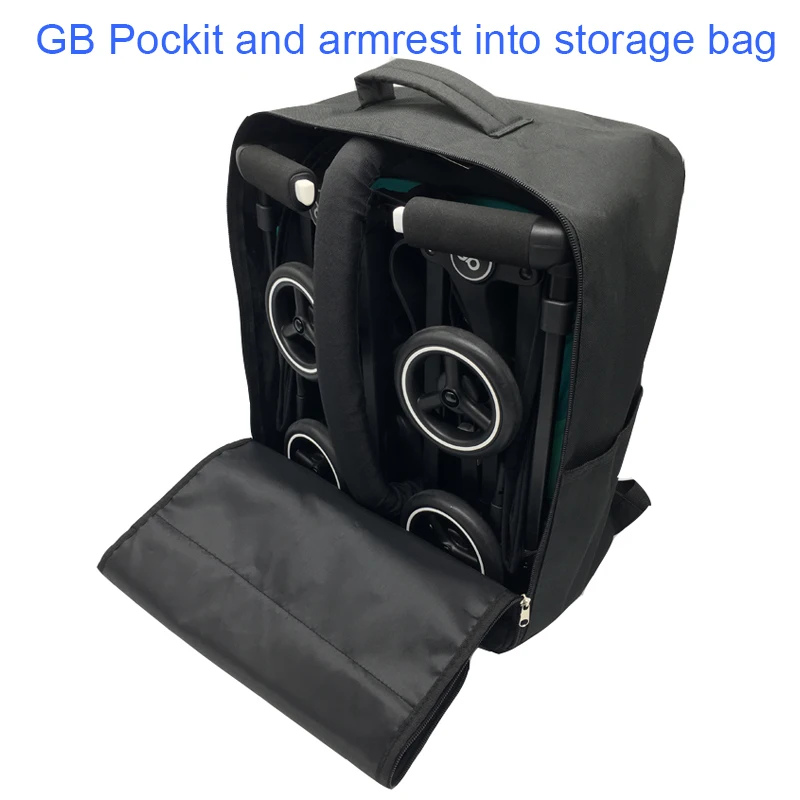 Baby stroller accessories Travel bag and armrest for GB pockit plus backpack Storage bag bar bumper