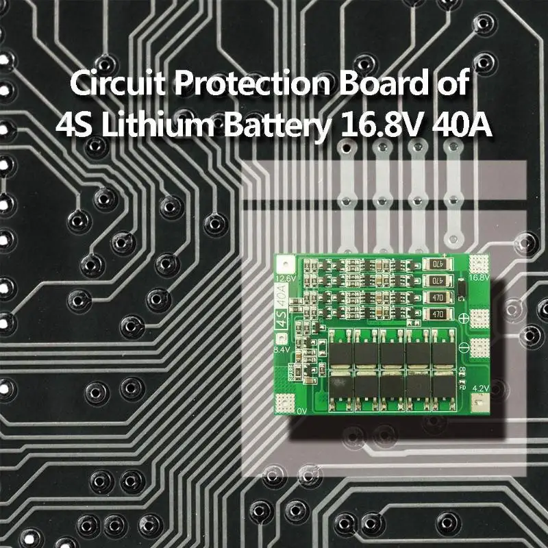 4S 40A литий-ионная литиевая батарея 18650 зарядное устройство PCB BMS Защитная плата с балансом для электродвигателя 14,8 V 16,8 V Lipo модуль ячейки