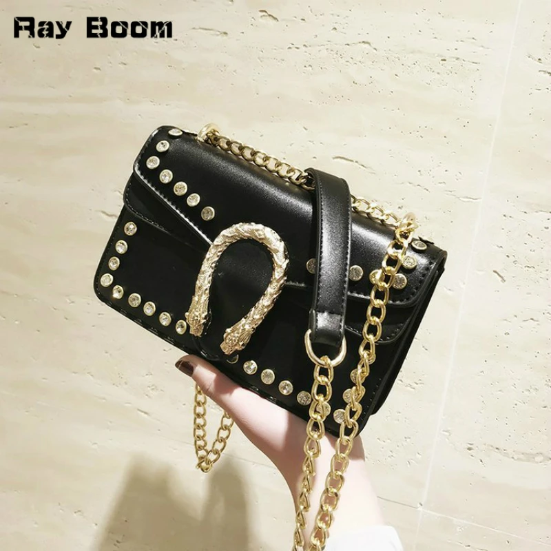 Ray Boom Fashion Brand Design Vintage Diamonds Women Shoulder Bag High