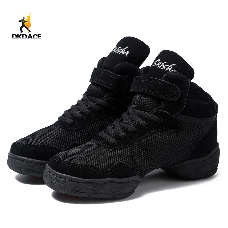 

New Trend Men's Women's Sparkling Glitter Ballroom Latin Modern Dance Sneakers Shoes Black