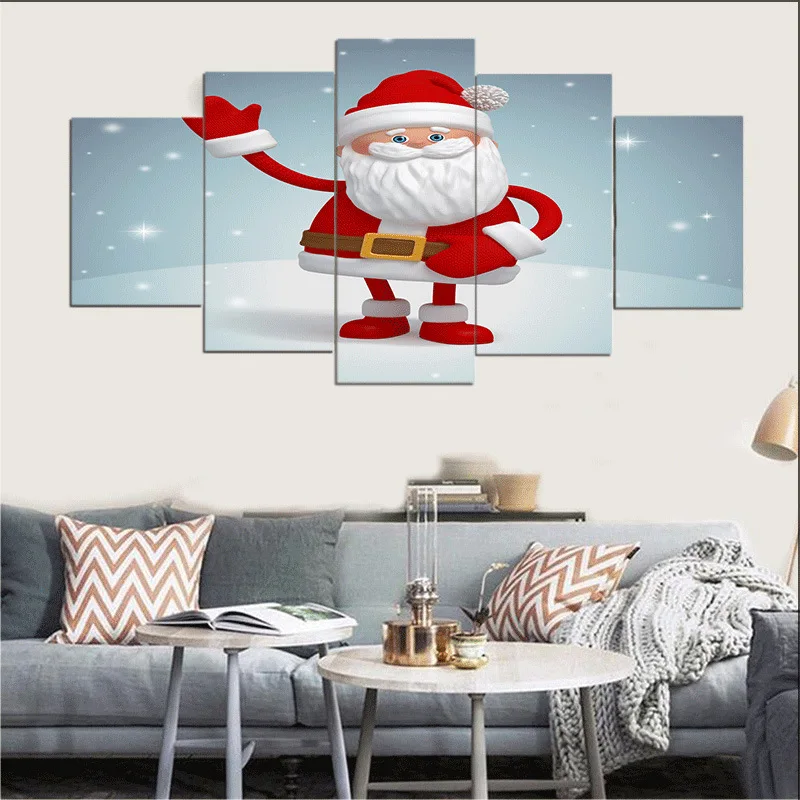 Painting Christmas Art Posters And Prints Green Wall Art Canvas Painting Art Wall Pictures For Living Room Unframed MA14