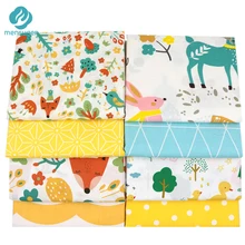 Mensugen хлопковая ткань с принтом животных из мультфильмов для лоскутного шитья, детское постельное белье, простыня, одеяло, подушки, ткань для шитья