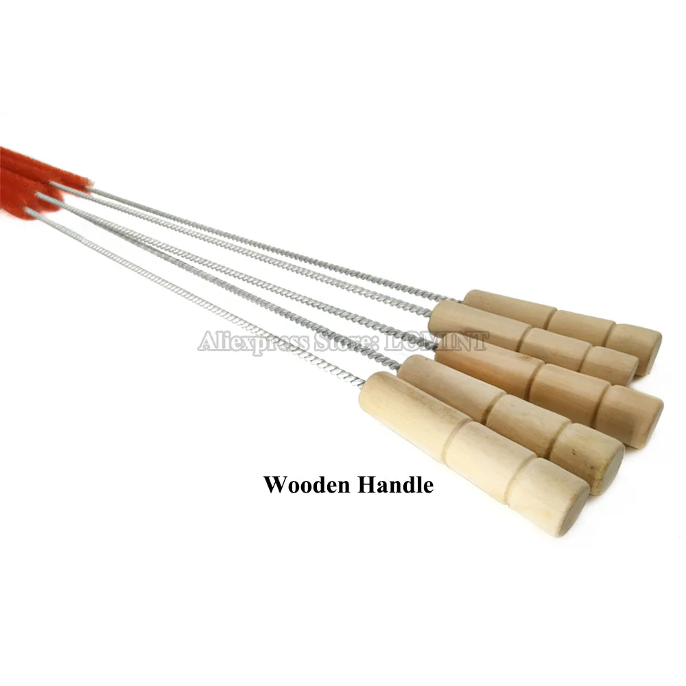 Big Size Wooden Handle Hookah Cleaning Brush For Shisha Hookahs Narguile Metal Pipe Stem Silicone Hose Accessories hookah accessories hookah cleaning brush